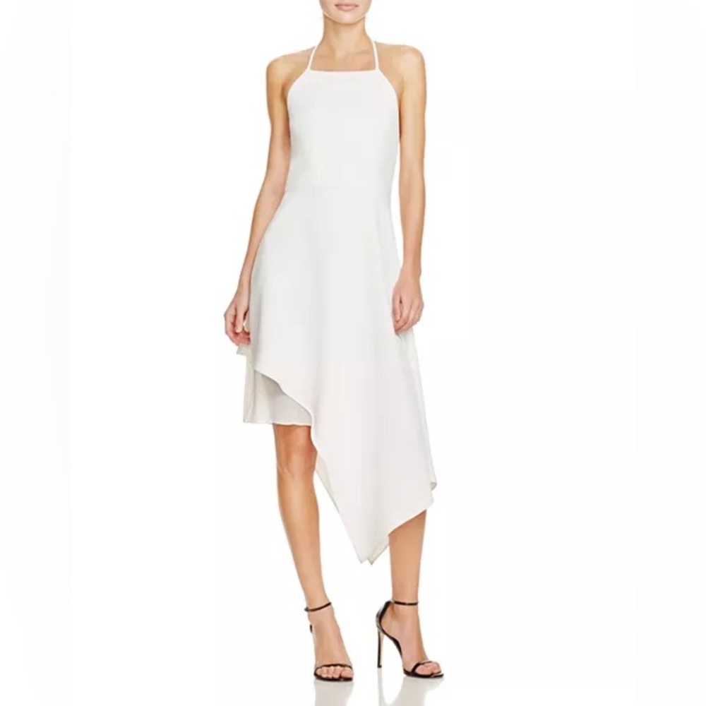 Alice + Olivia Asymmetrical Bennie Halter Dress